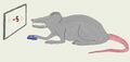A drawing of a fucking mouse desperately downvoting posts