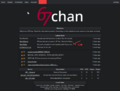 Screenshot of 67chan's homepage