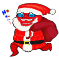 An art portraying Broot in a santa costume.